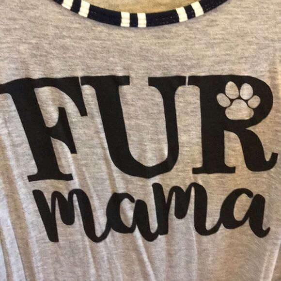 Fur Mama Gray and Black Striped Plus Size - Picture 2 of 5